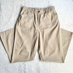 L.L. Bean khaki classic fit straight leg pants, size 8 regular